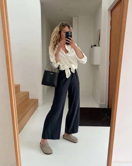 chic linen pants outfit ideas for women