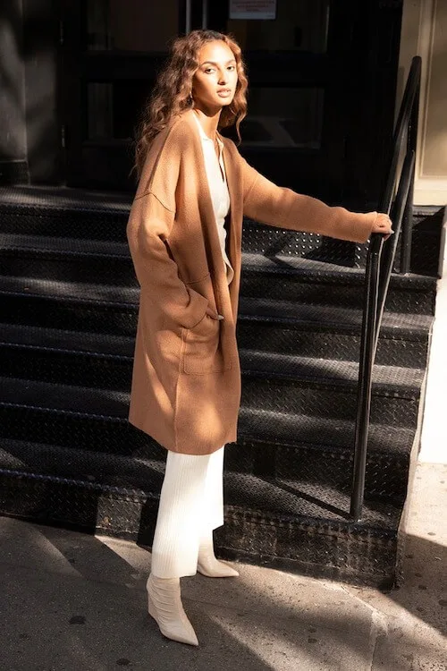 how to wear long cardigan for black women