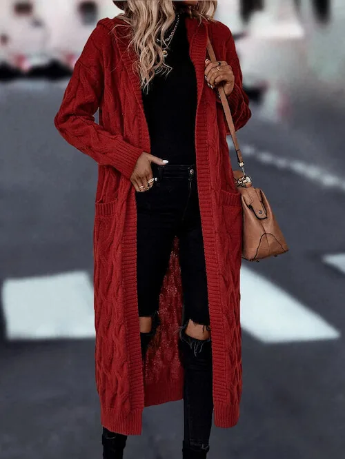 red long cardigan outfit ideas
