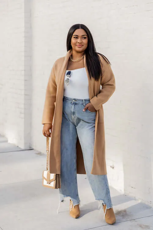 how to wear long cardigan for plus size women