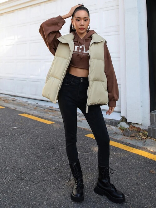 how to wear puffer vest