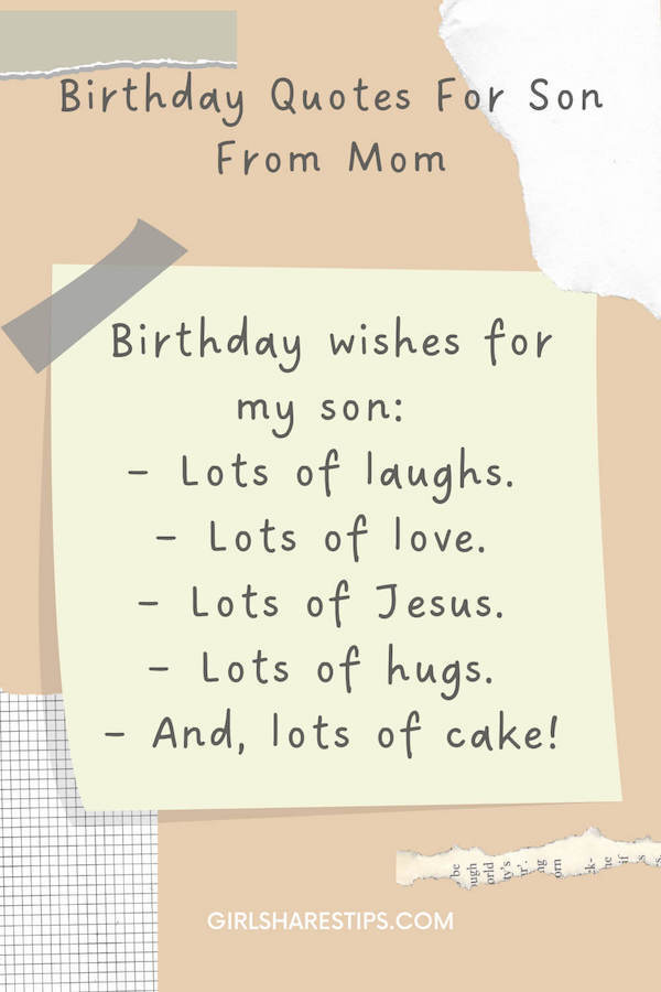 inspirational birthday quotes for son from Mom