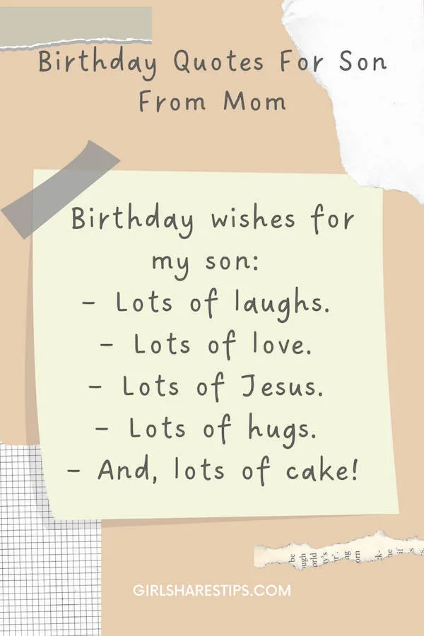 inspirational birthday quotes for son from Mom