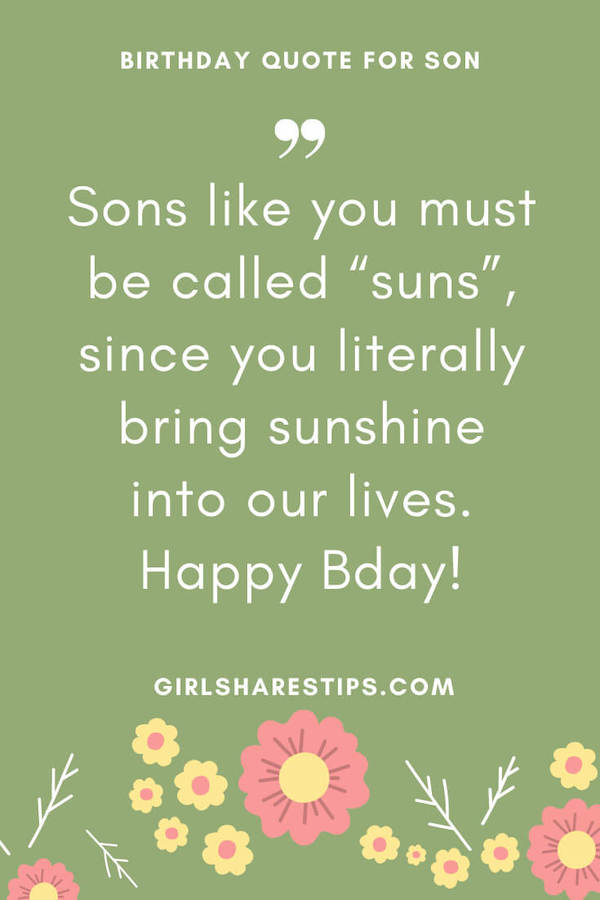 inspirational birthday quotes for son from Mom