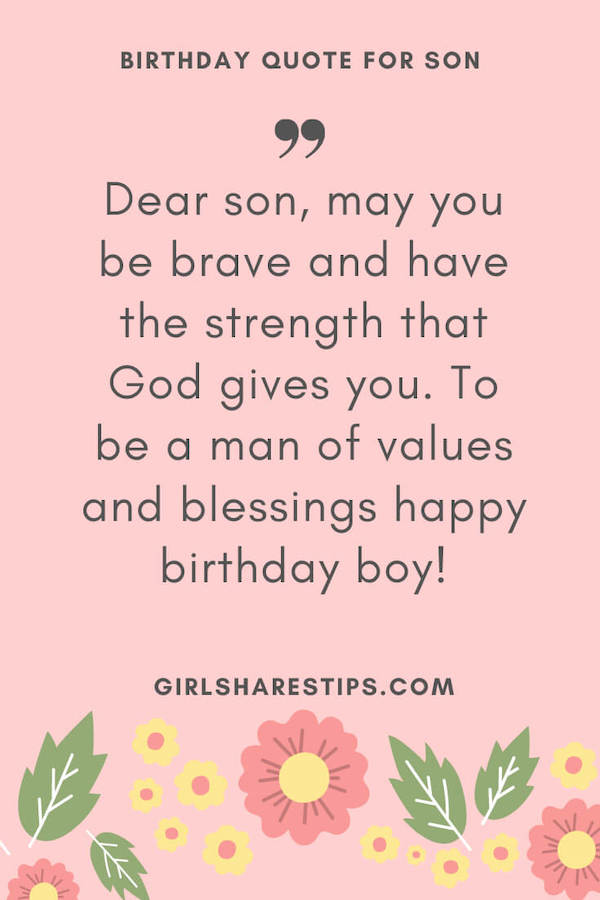 inspirational birthday quotes for son from Mom