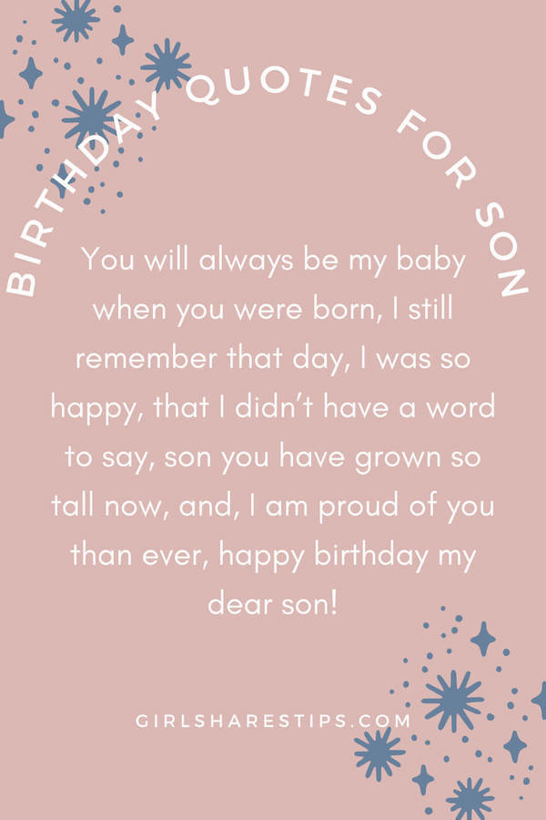 inspirational birthday quotes for son from Mom