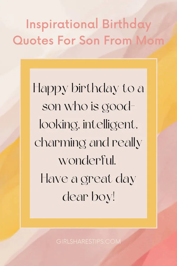 inspirational birthday quotes for son from Mom