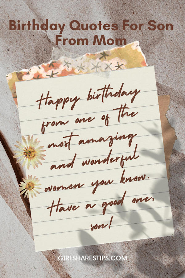 inspirational birthday quotes for son from Mom