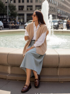 jean skirt outfits for fall