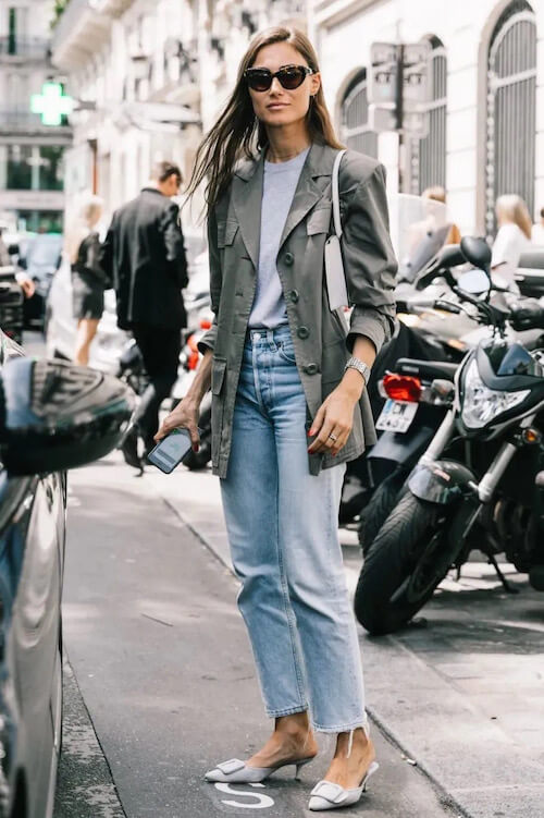 jeans and blazer outfit