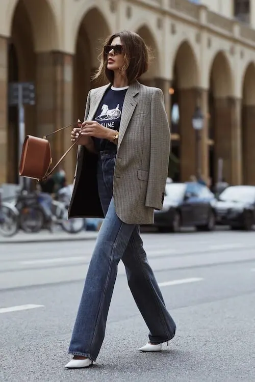 jeans and blazer outfit