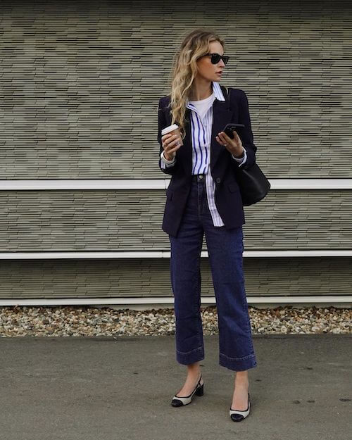 jeans and blazer outfit