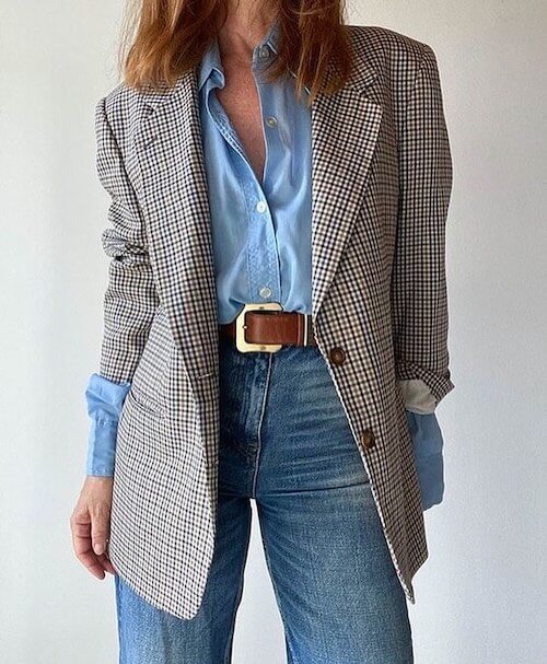 jeans and blazer outfit