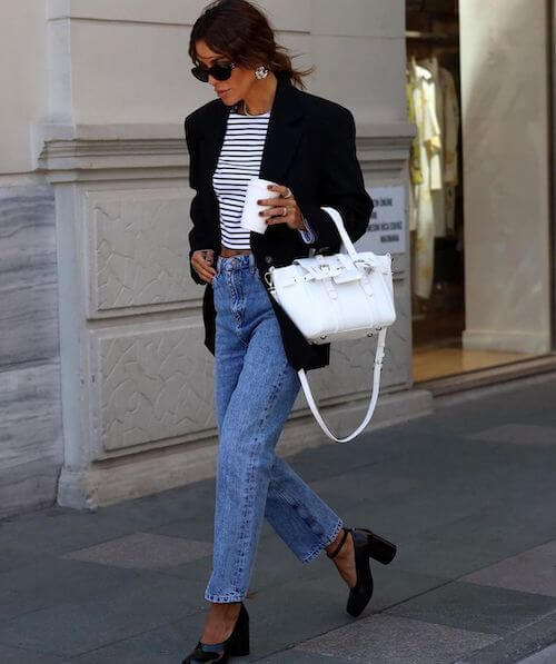 jeans and blazer outfit