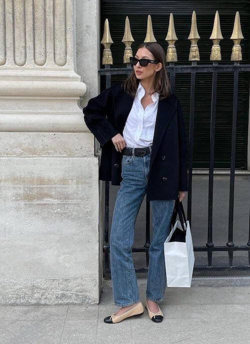 jeans and blazer outfit