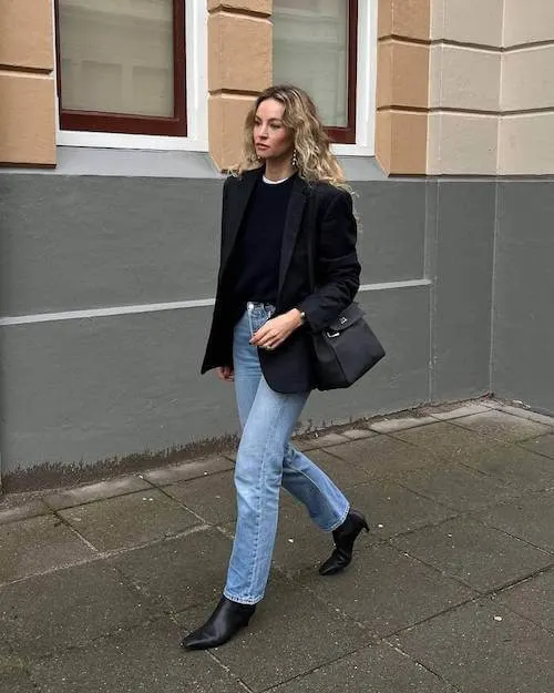 jeans and blazer outfit