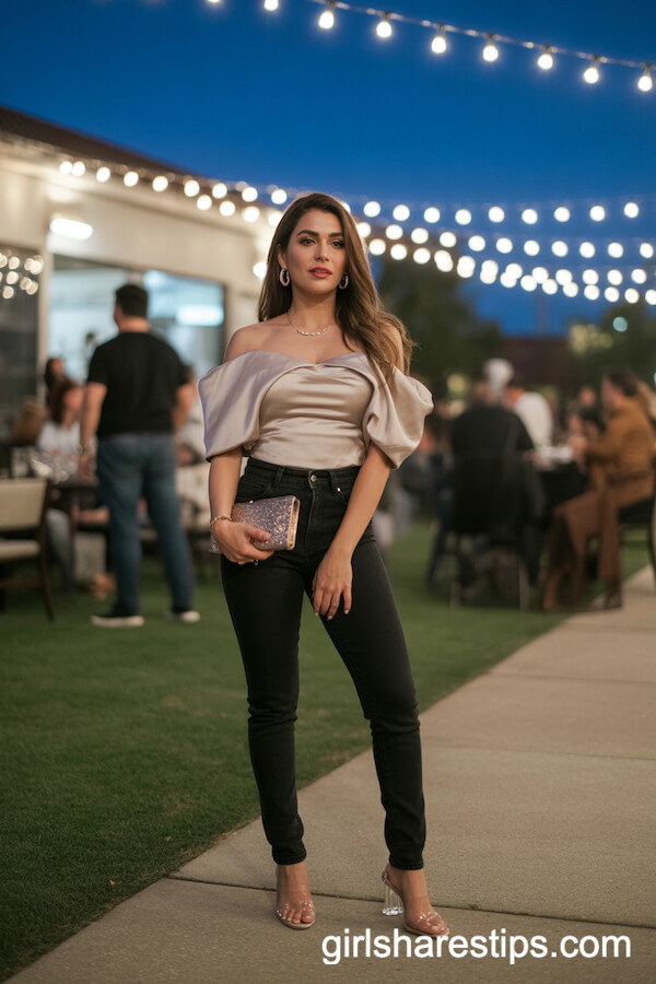jeans and heels outfit ideas