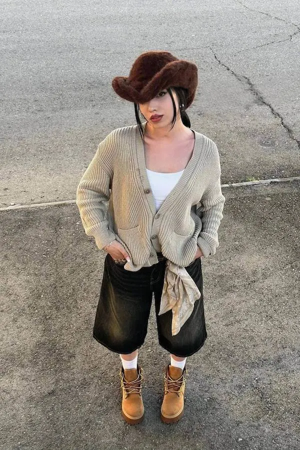 jorts outfit ideas women