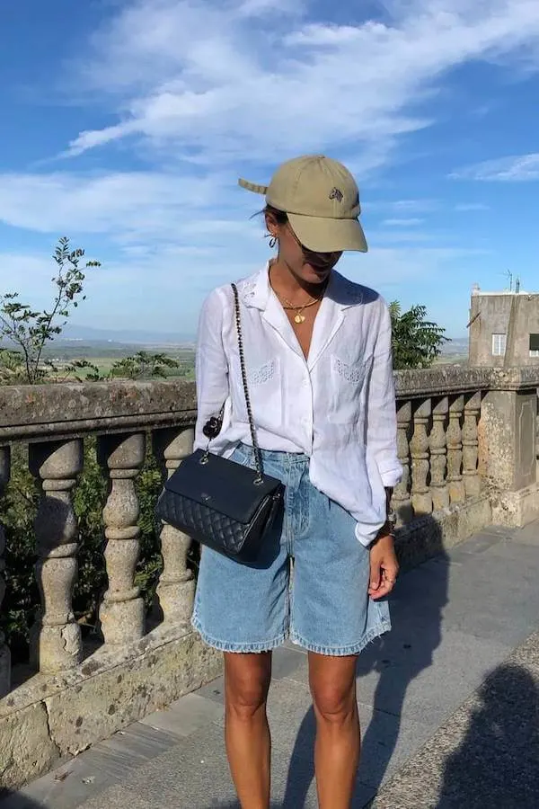 jorts outfit ideas women