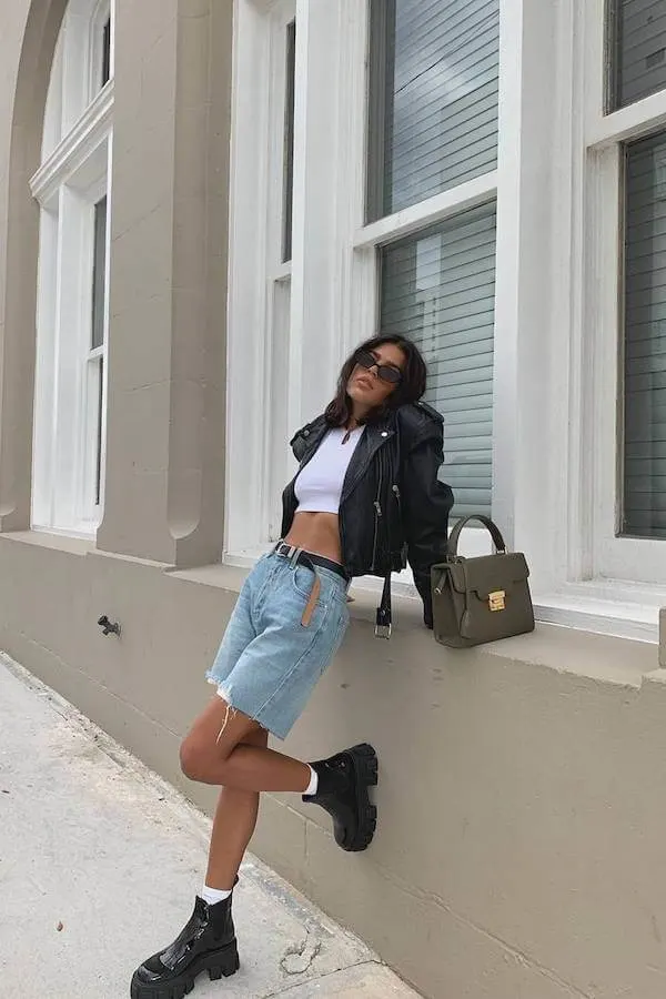 jorts outfit ideas women