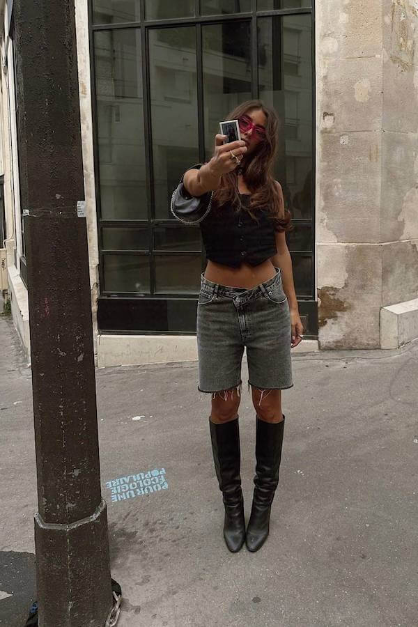 jorts outfit ideas women