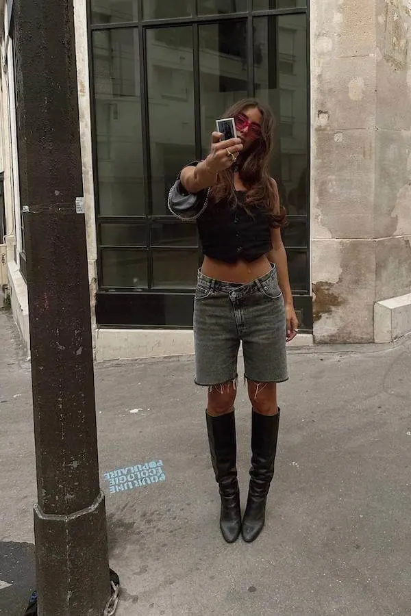 jorts outfit ideas women