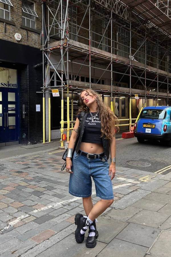 jorts outfit ideas women