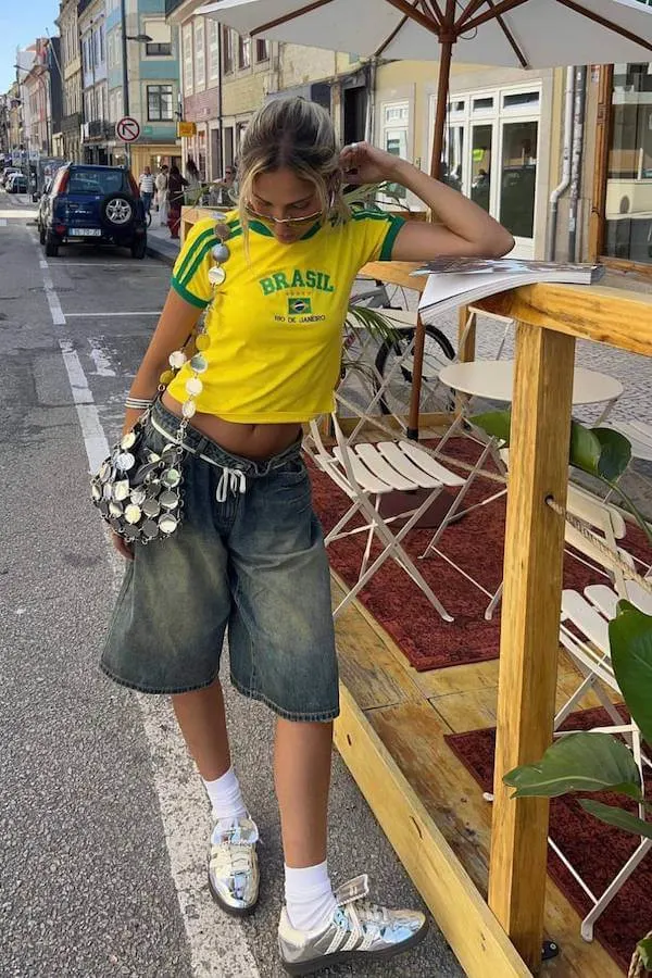 jorts outfit ideas women