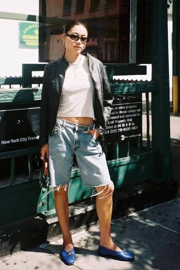 jorts outfit ideas women