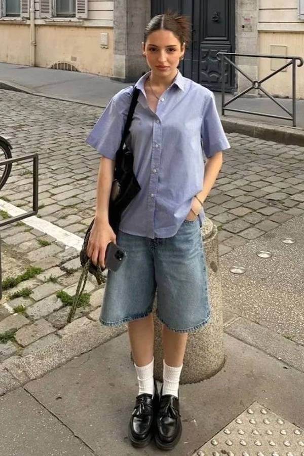 jorts outfit ideas women