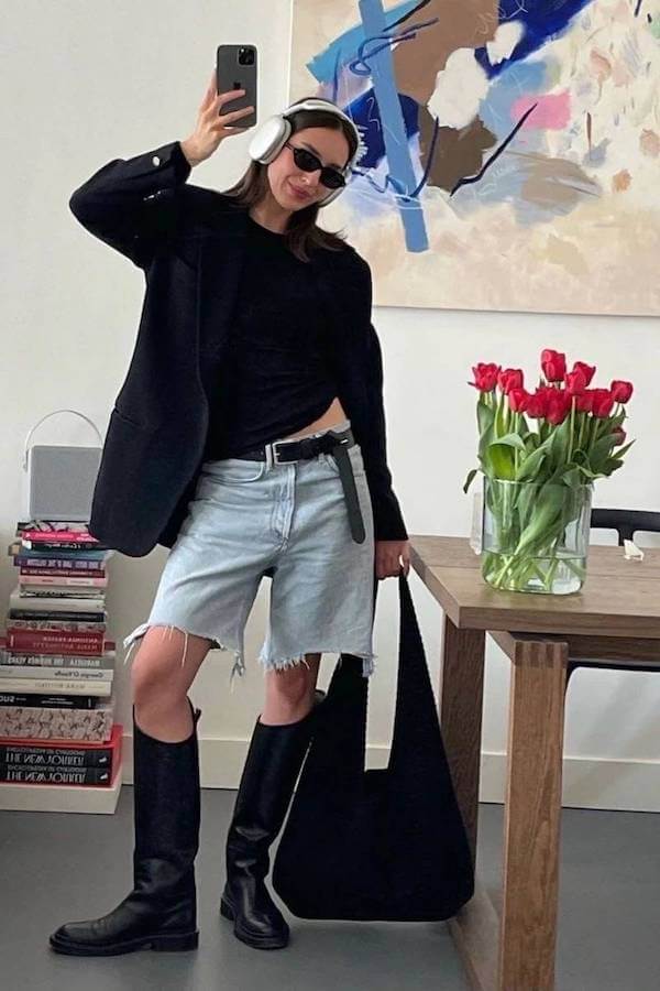 jorts outfit ideas women