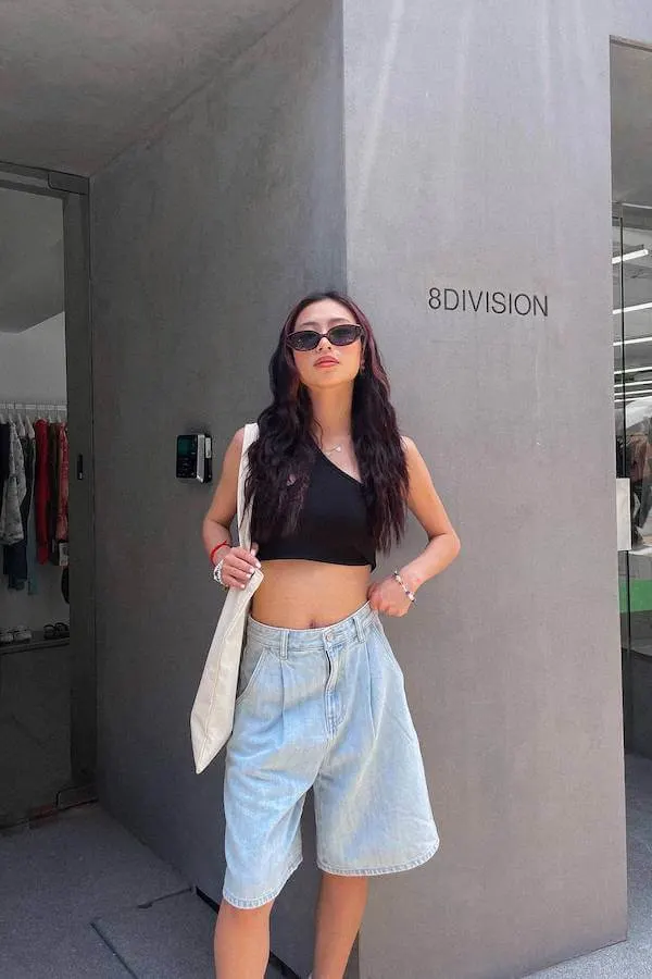 jorts outfit ideas women