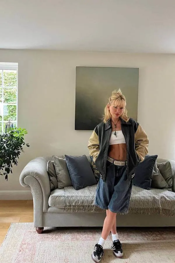 jorts outfit ideas women