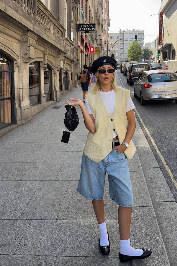 jorts outfit ideas women