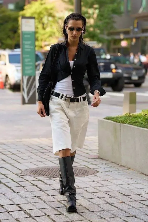 jorts outfit ideas women