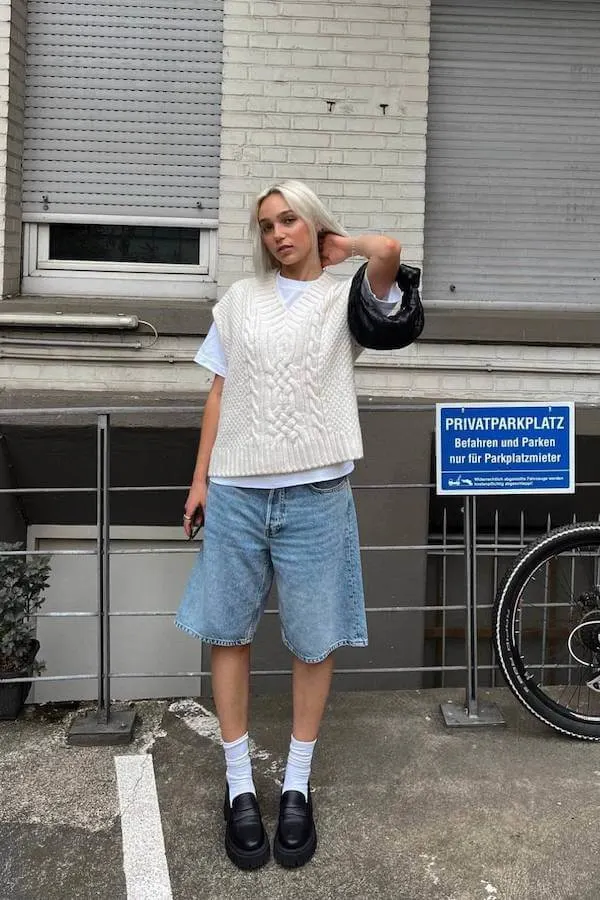 jorts outfit ideas women