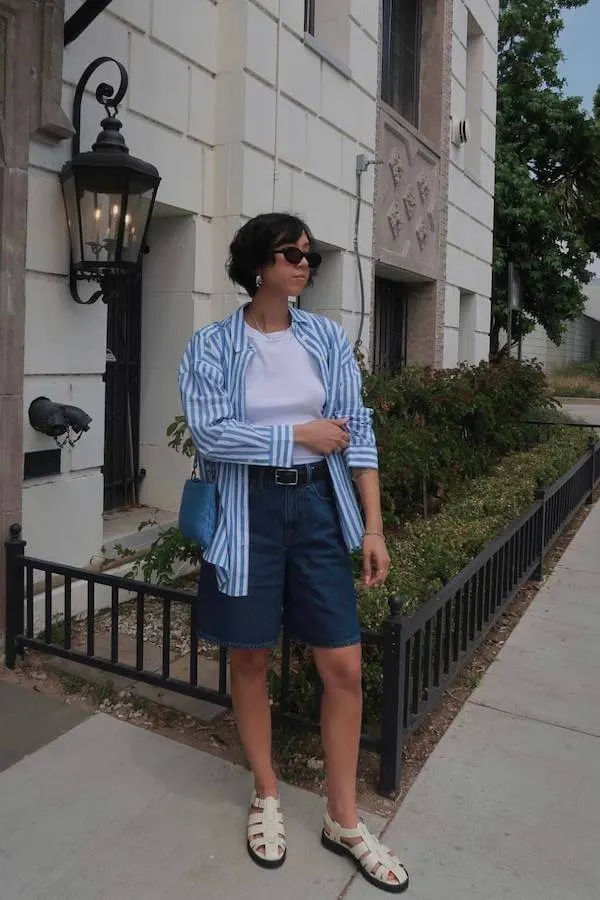 jorts outfit ideas women