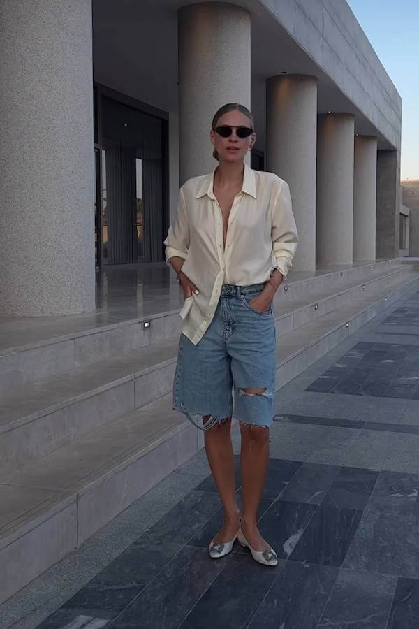 jorts outfit ideas women