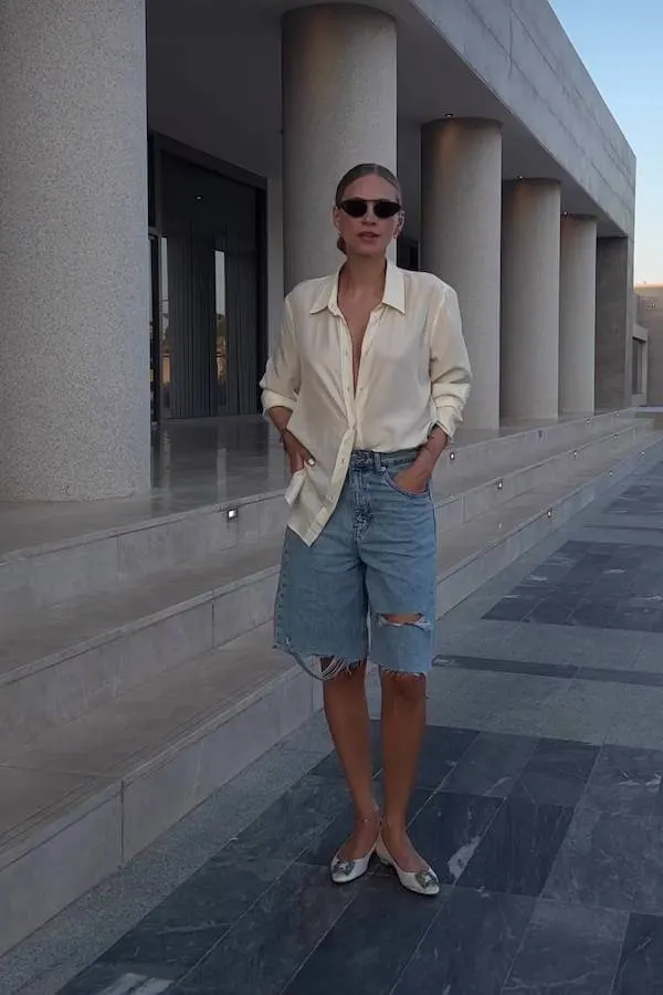 jorts outfit ideas women