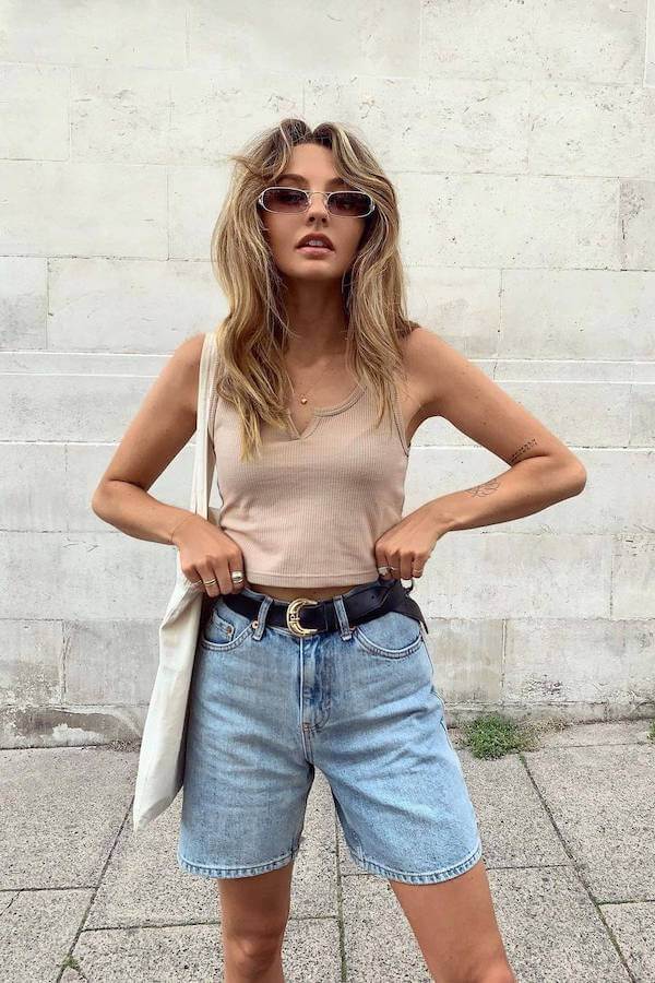 jorts outfit ideas women