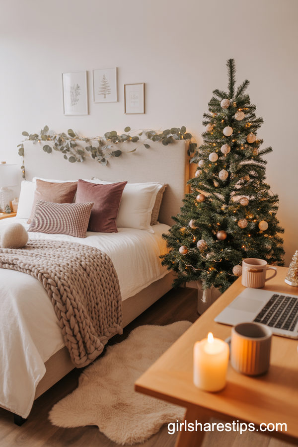 Teen Girl Christmas Bedroom With Subtle, Instagram-Worthy Style
