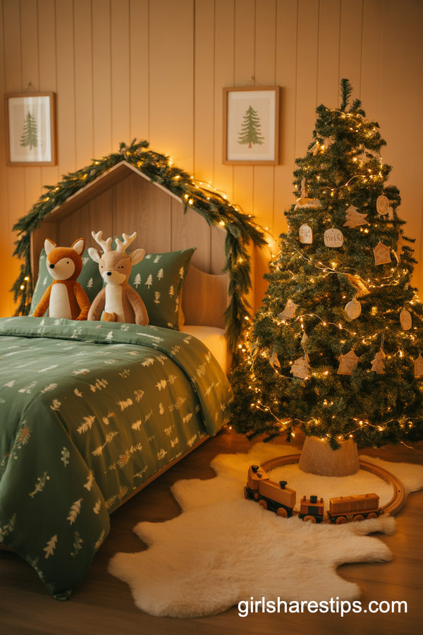 Treehouse Forest-Themed Kids Christmas Bedroom Adventure