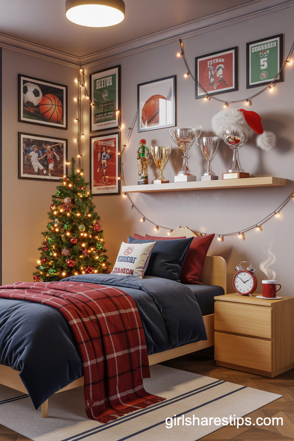Sports Lover’s Christmas Bedroom With Team Spirit