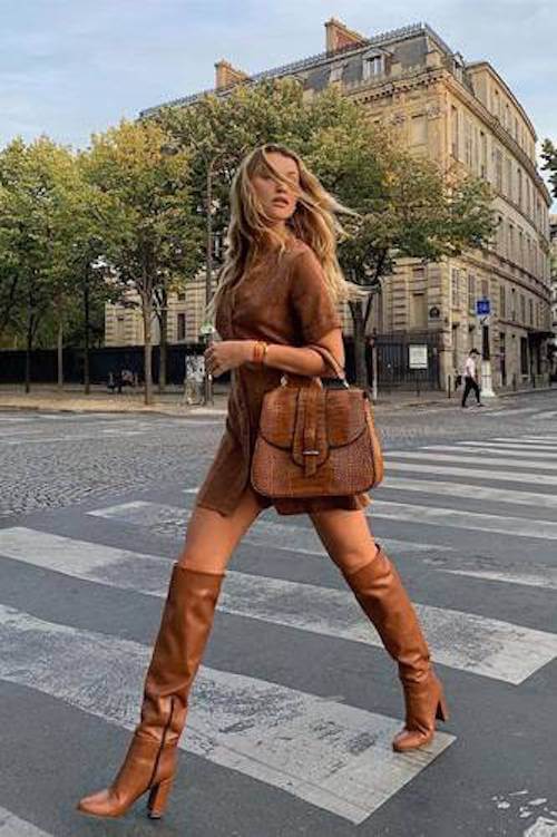 knee high boots outfit woman