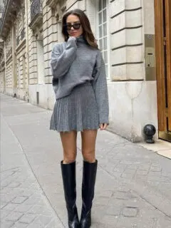 knee high boots outfit woman