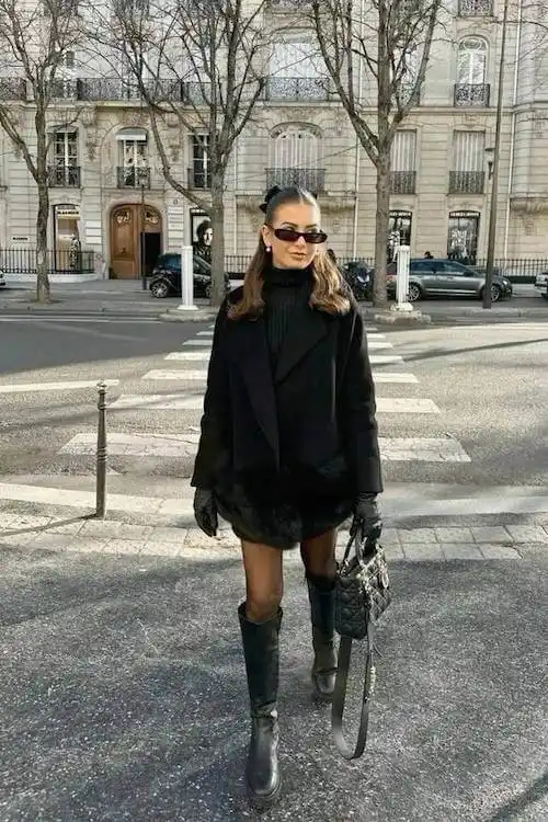 knee high boots outfit woman