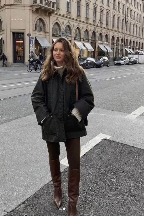 knee high boots outfit woman