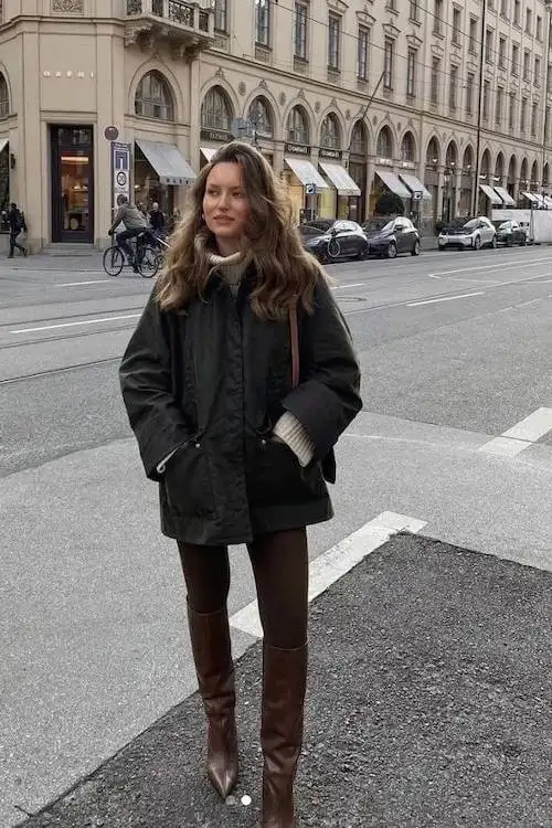 knee high boots outfit woman