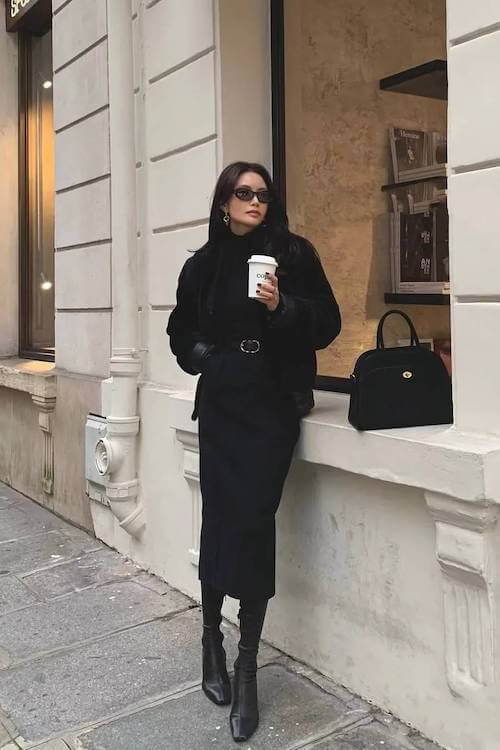 knee high boots outfit woman