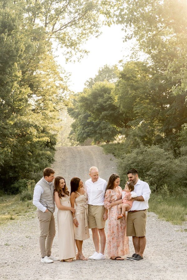 Neutral and Peach Tones Family Outfits